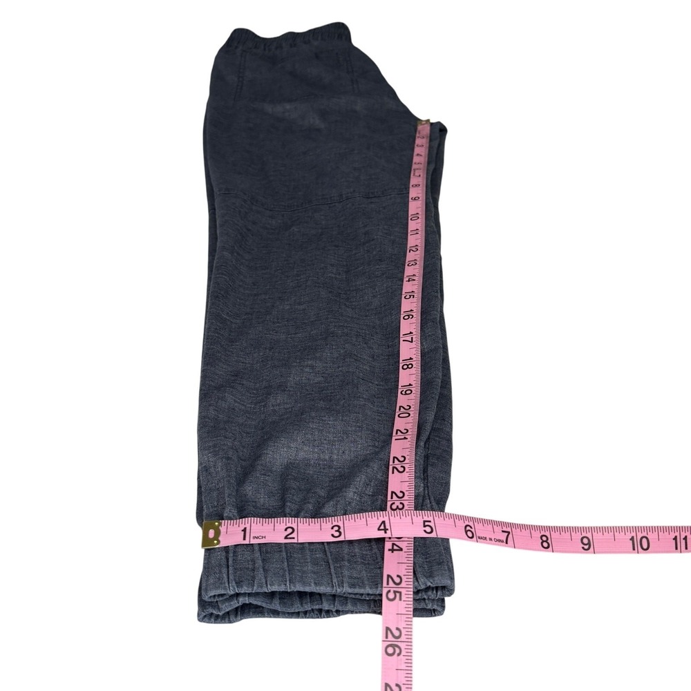 Prana Women's Jogger Pants Medium Blue Hemp Blend Elastic Waist Pockets Casual - Picture 8 of 8